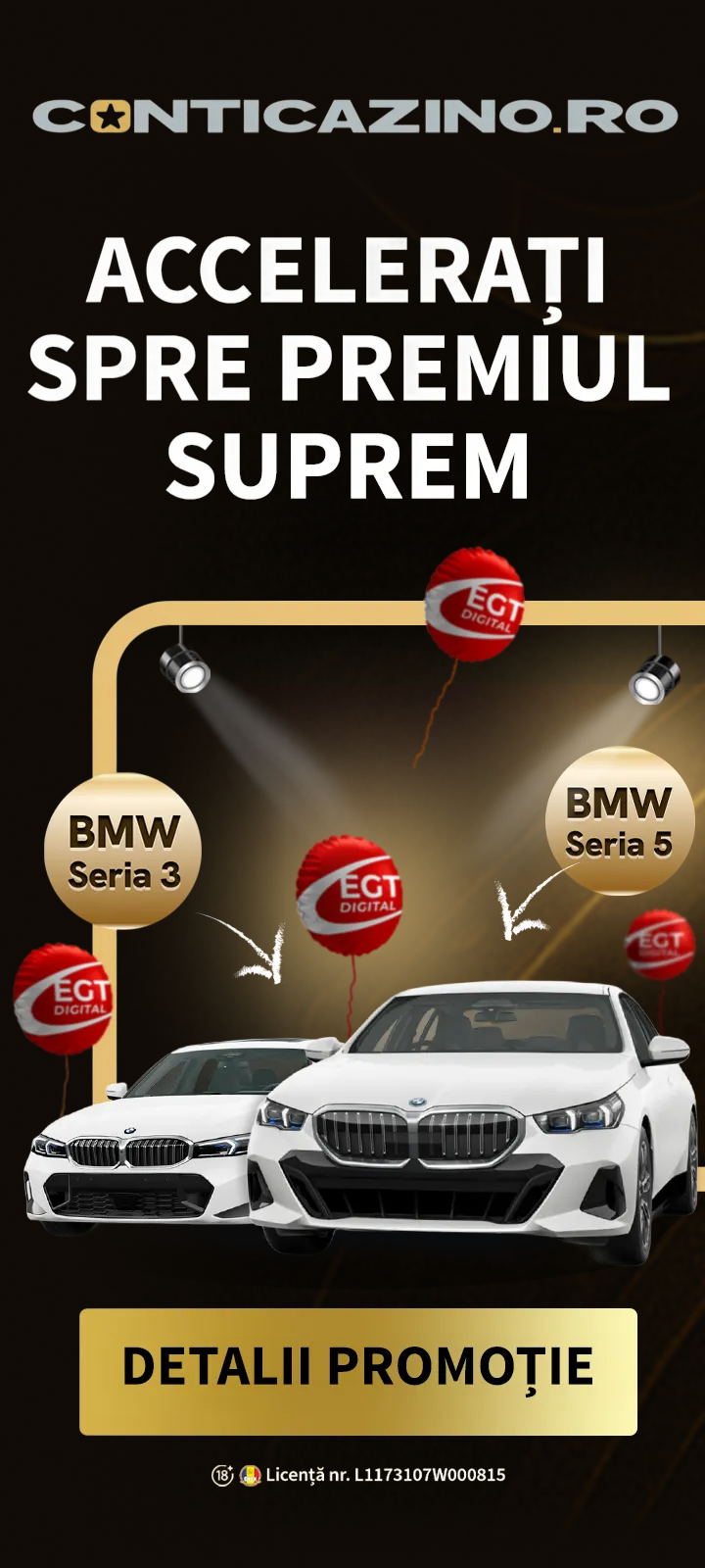 Bonus de bun venit la Conti Cazino