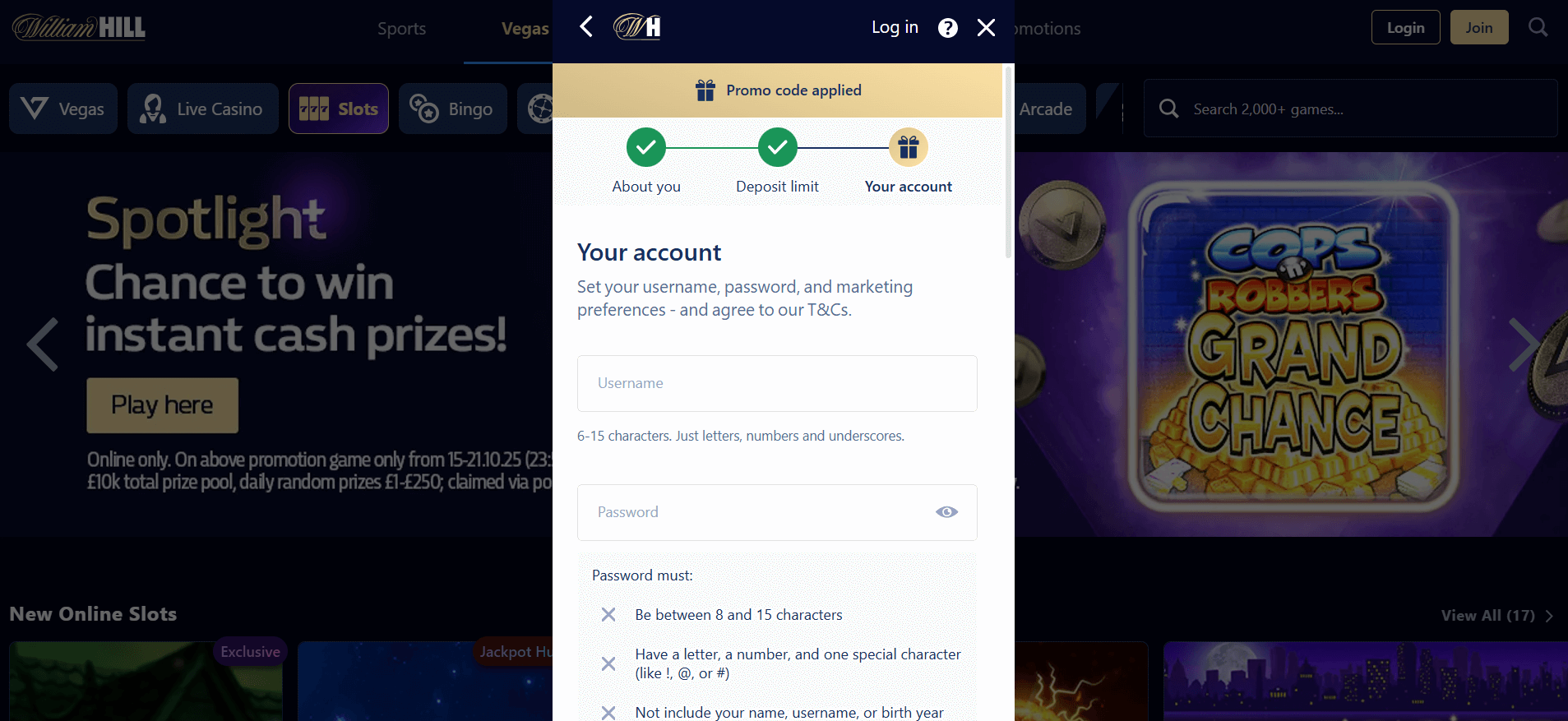 William Hill Sign Up 2