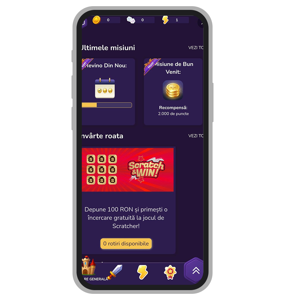 Ecran Misiuni Casino Royale