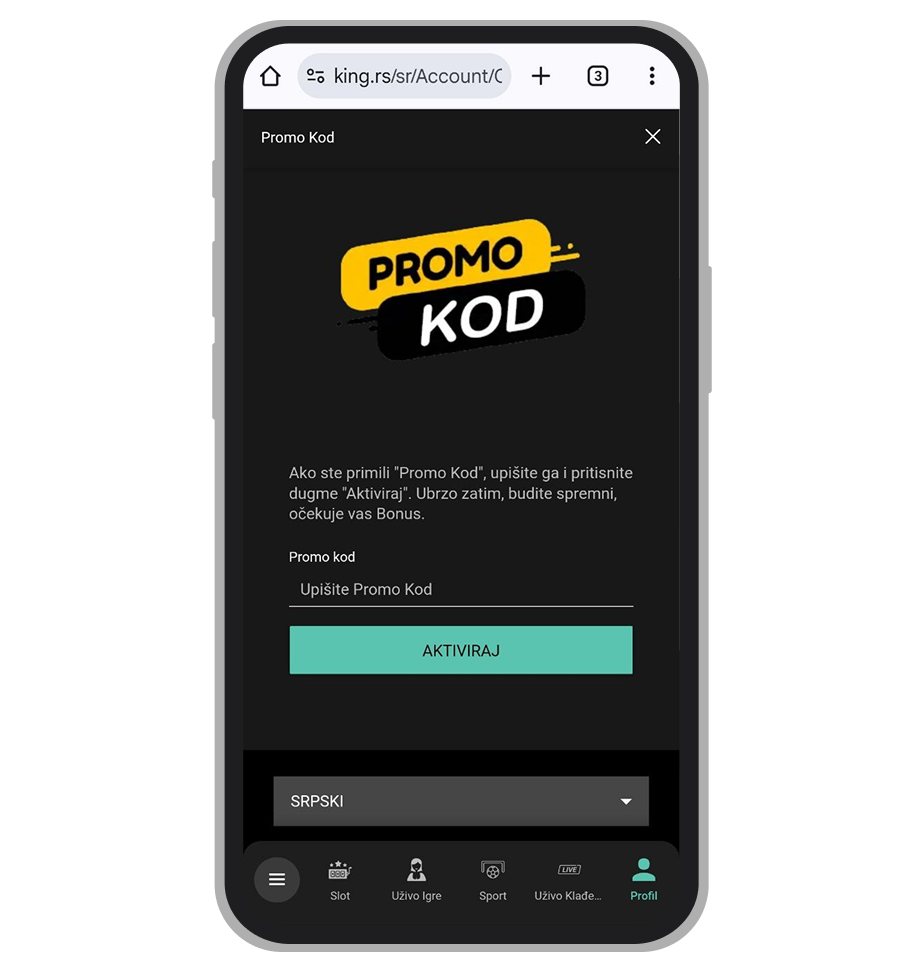 Unošenje promo koda