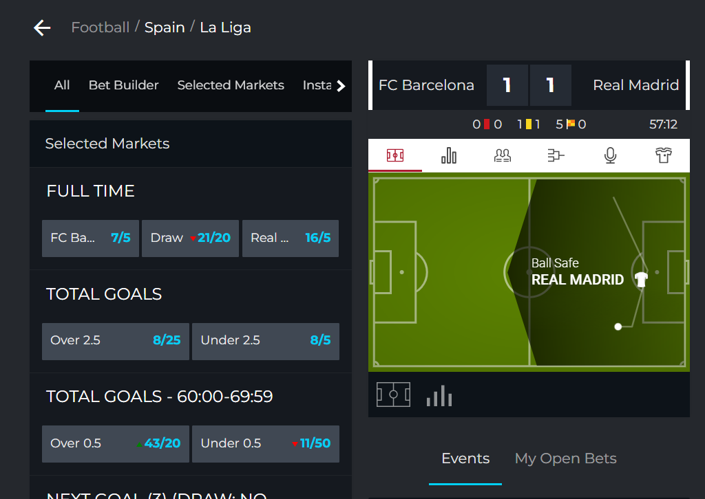 In-Play view.