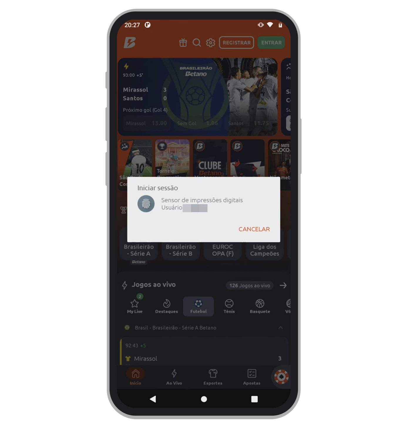  Acesso a sua conta com biometria de celular 