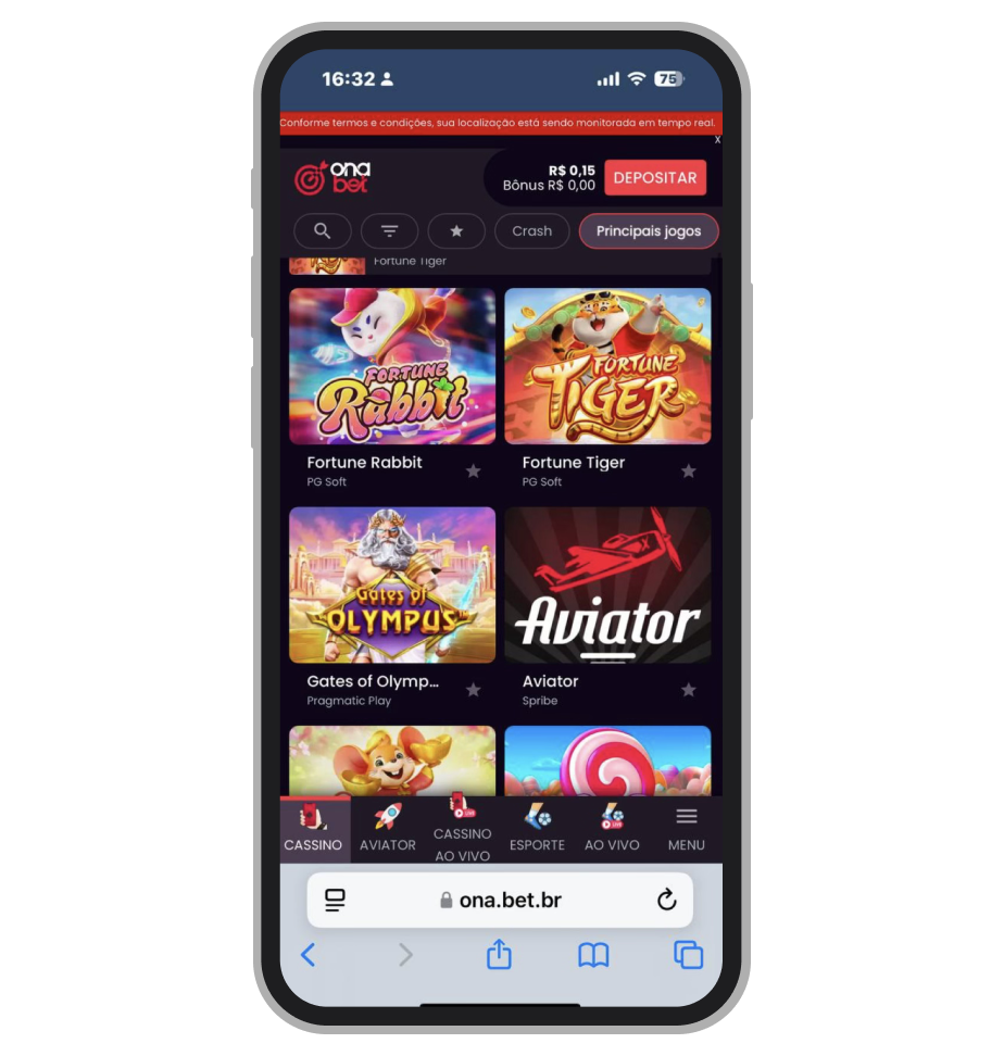 Slots principais no site mobile do Onabet cassino