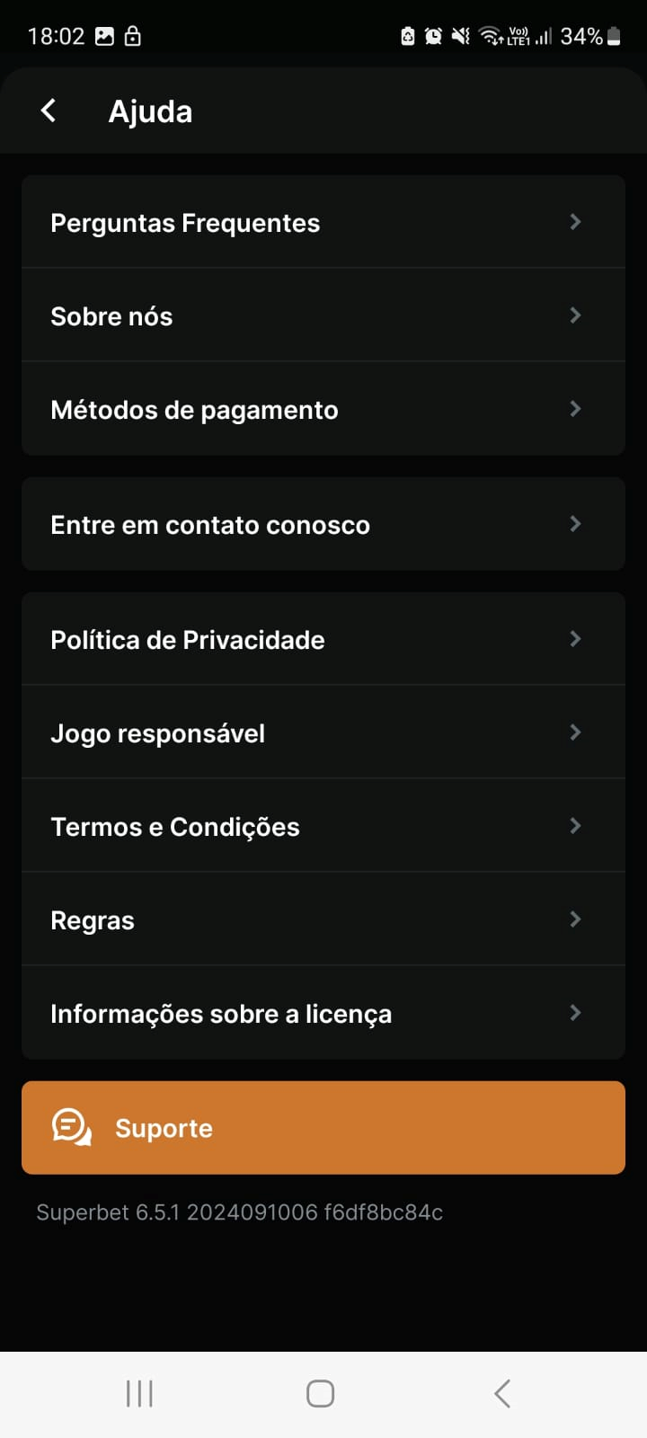 Tela de ajuda