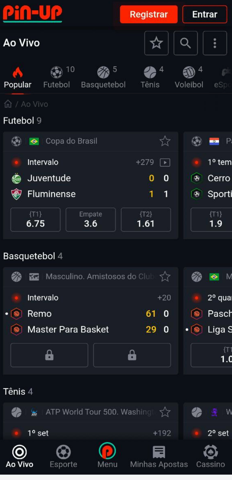  Apostas ao vivo no aplicativo
