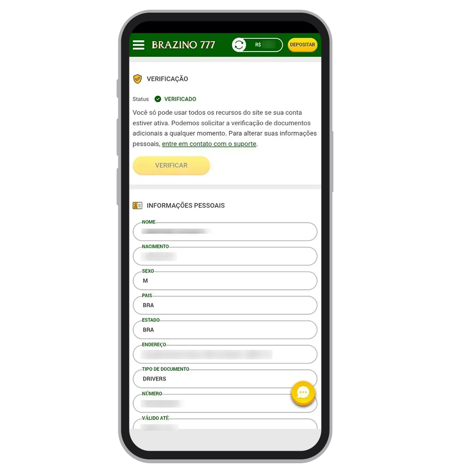 Preencha todas as informnações faltantes e faça a verificação