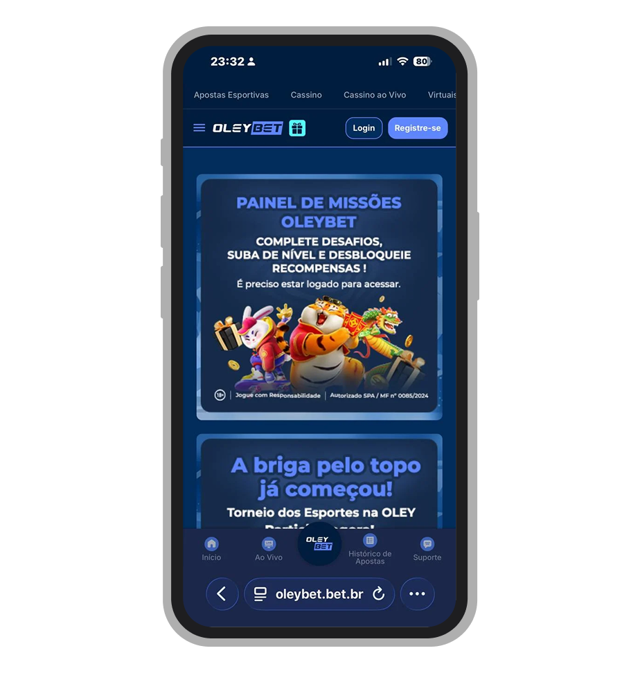 Seção de promoções da OleyBet com SuperOdds, Bônus de Acumulador e Torneio Semanal