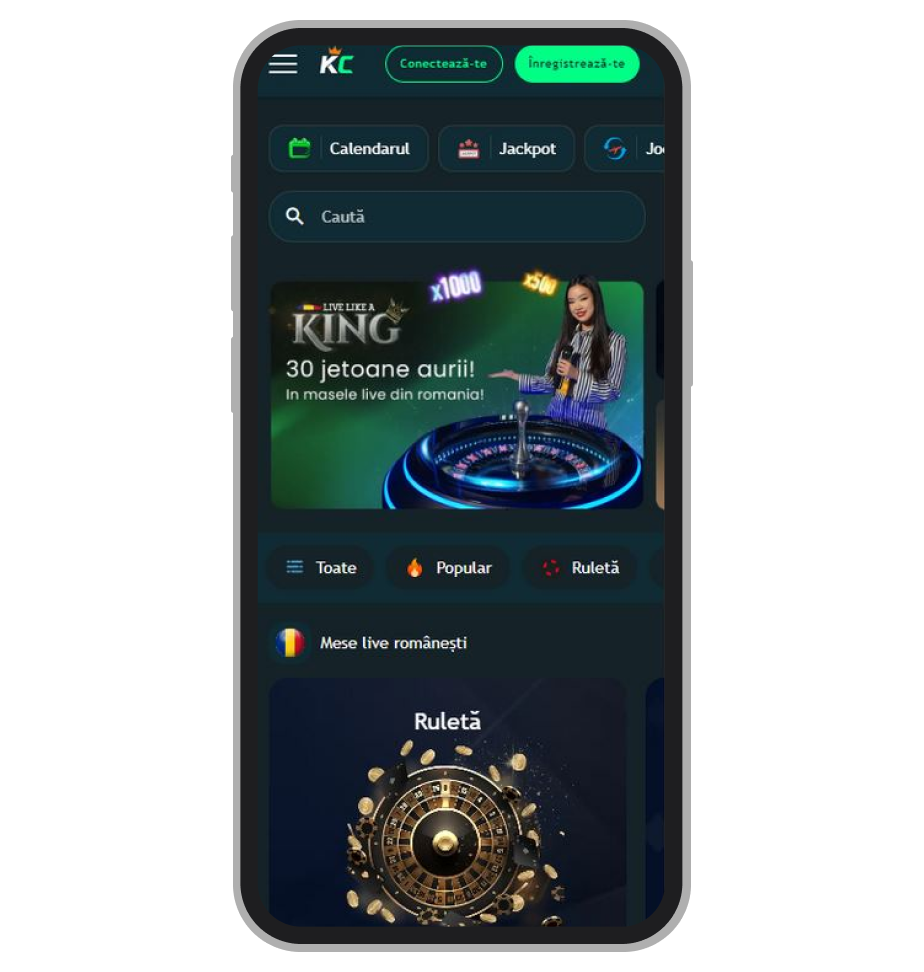 Catalogul de jocuri King Casino