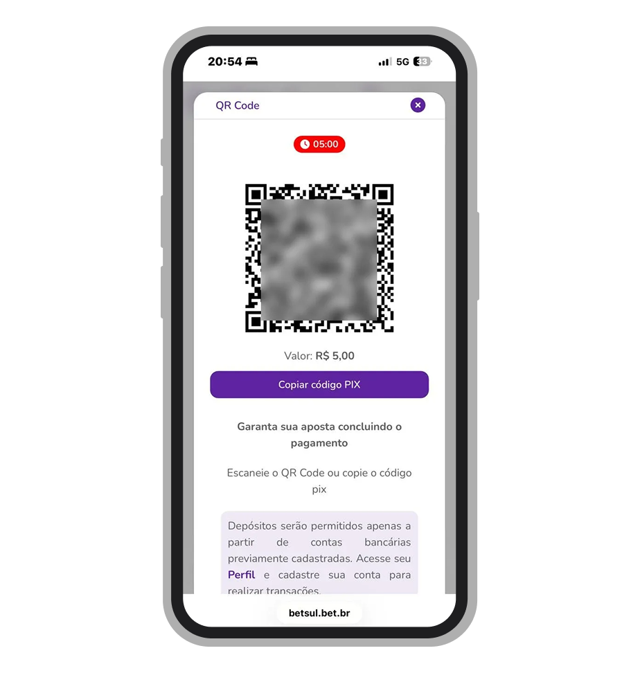 Pode fazer o pagamento no seu app bancário com o código Pix gerado