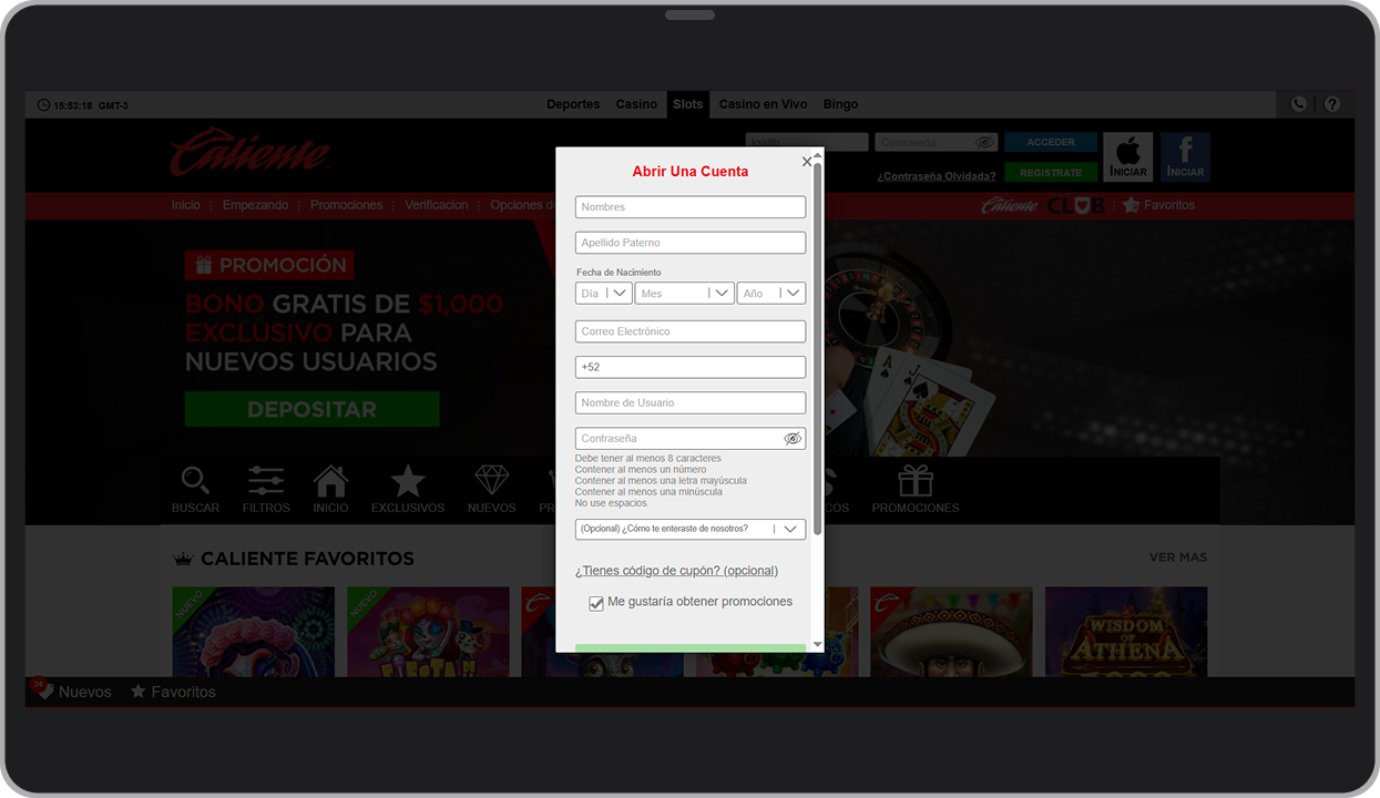 Formulario de registro