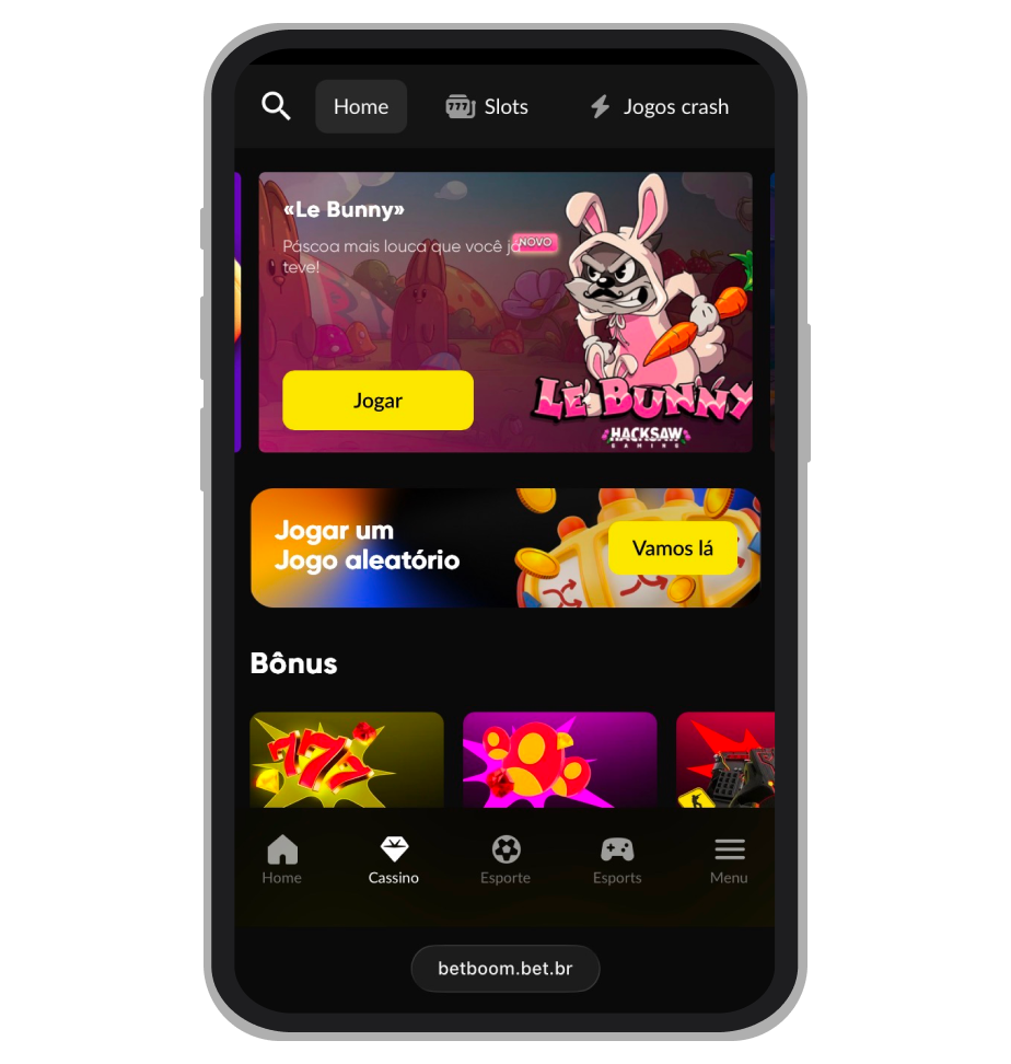 Área de jogos de cassino da BetBoom