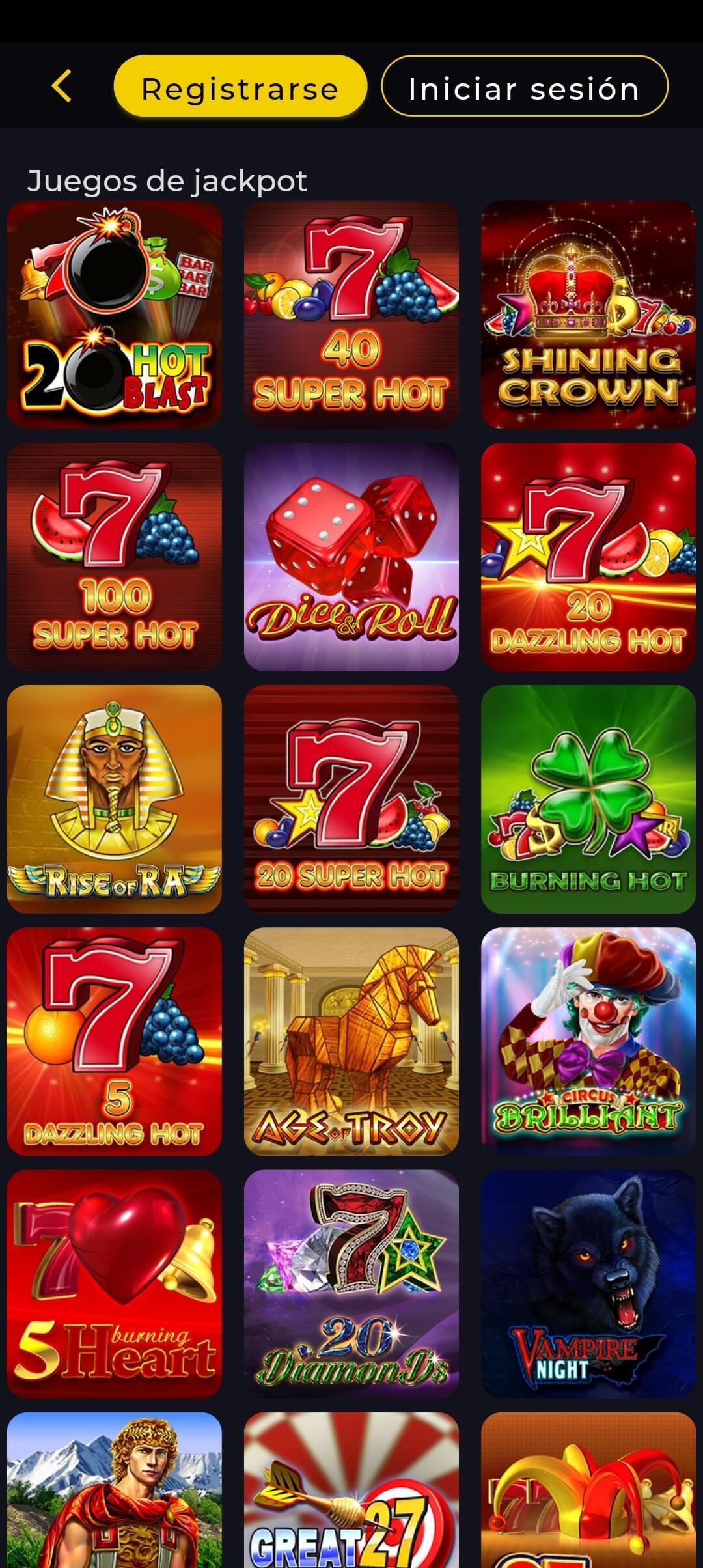 Juegos de jackpot