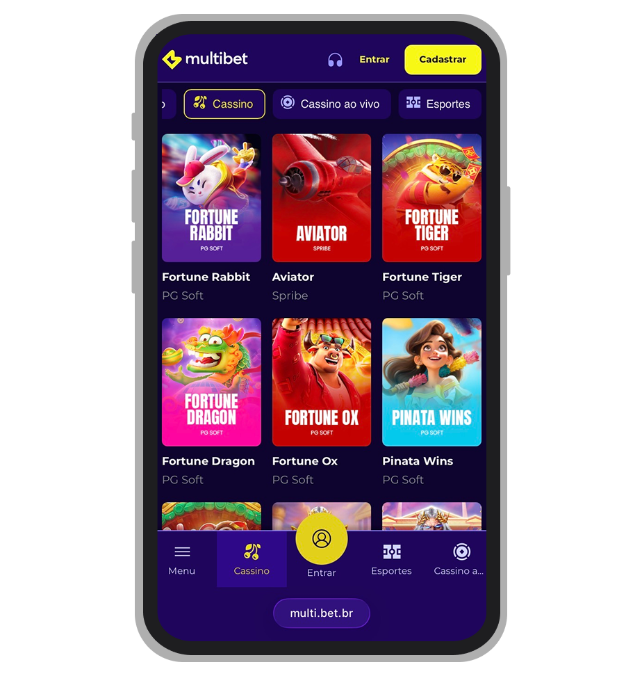 Catálogo de slots no cassino Multibet
