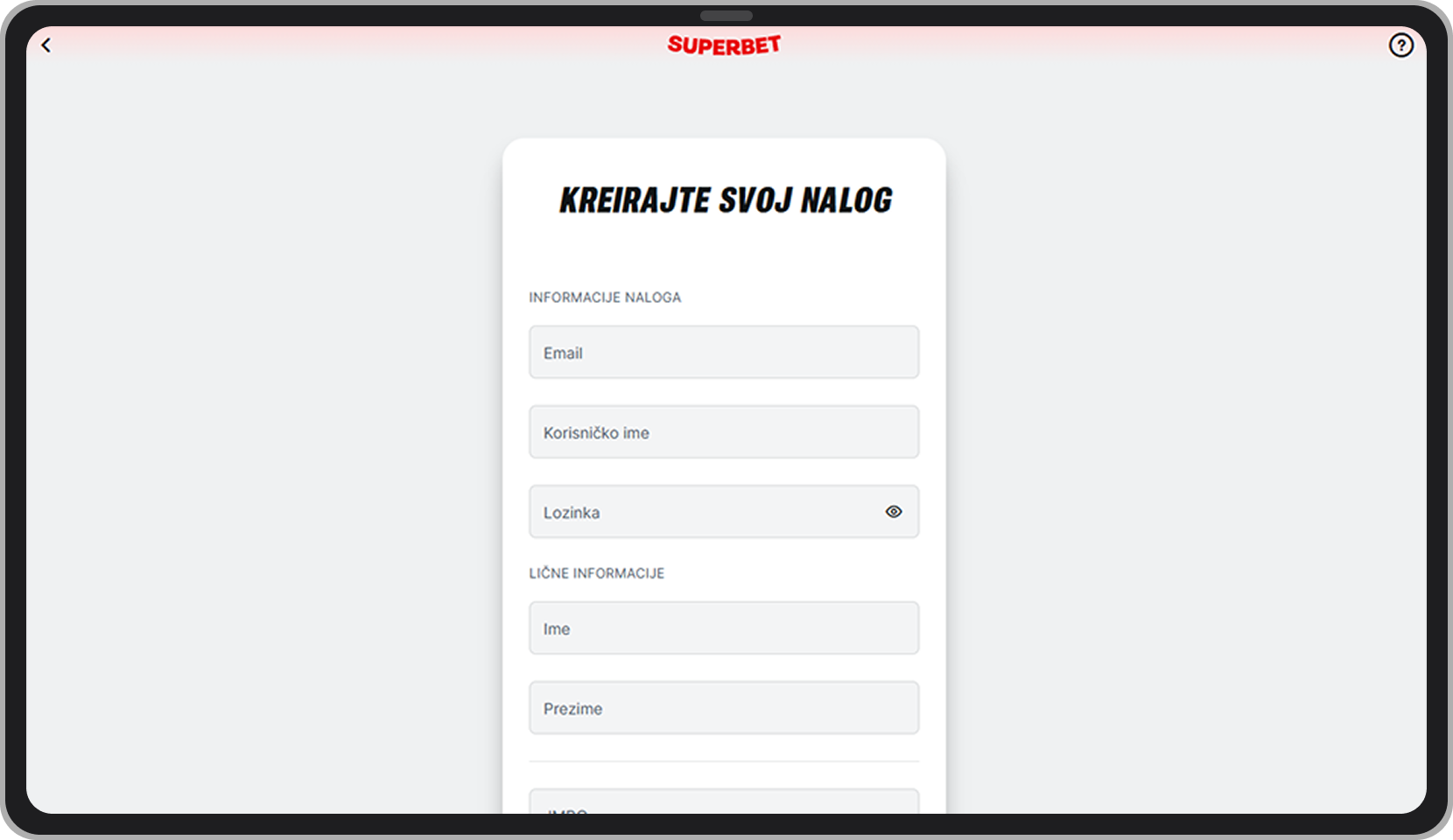 Superbet registracija