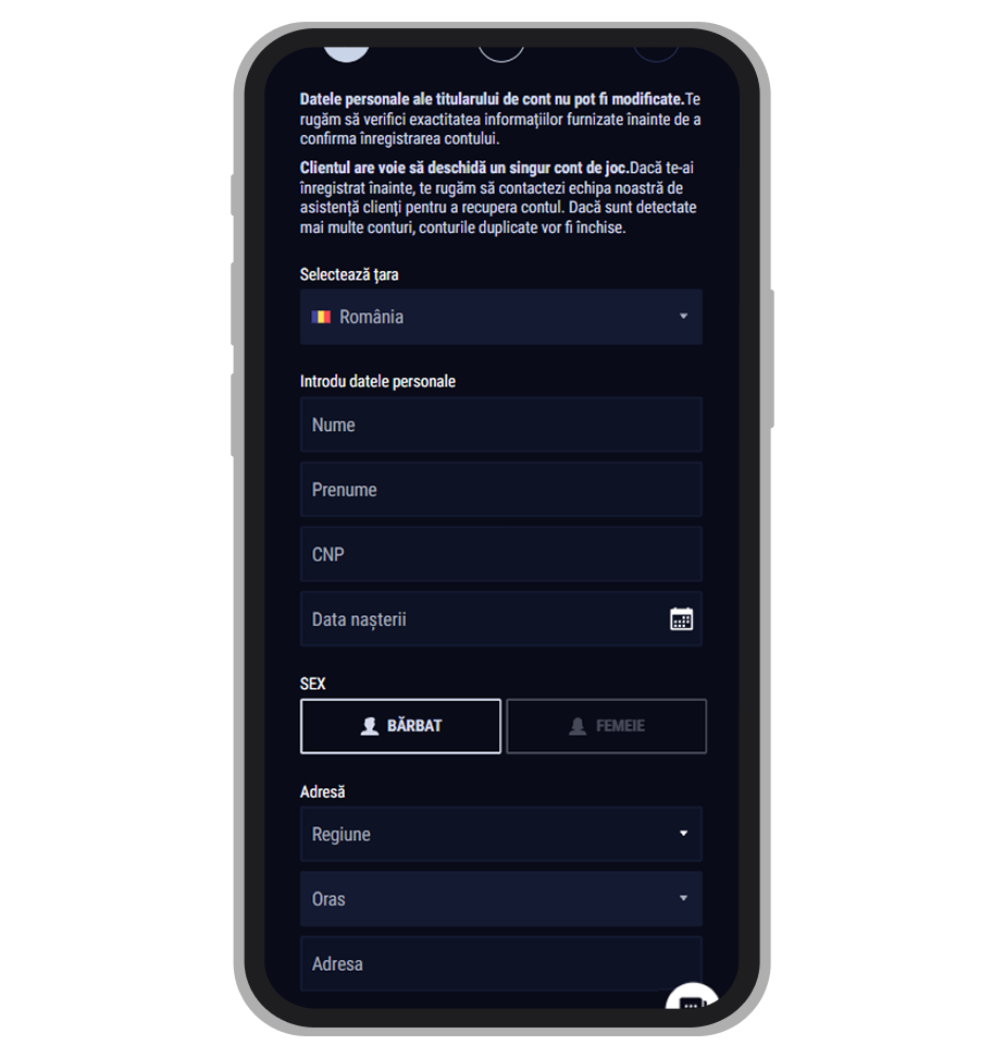 Furnizarea datelor personale