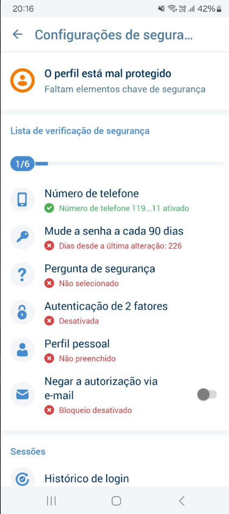 Este app oferece os recursos mais avançados para proteção da sua conta