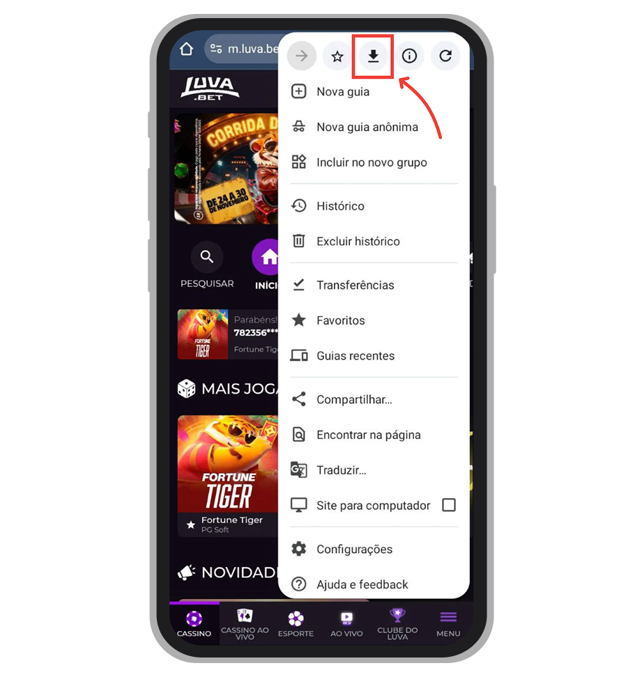 Crie atalho na tela de inicio