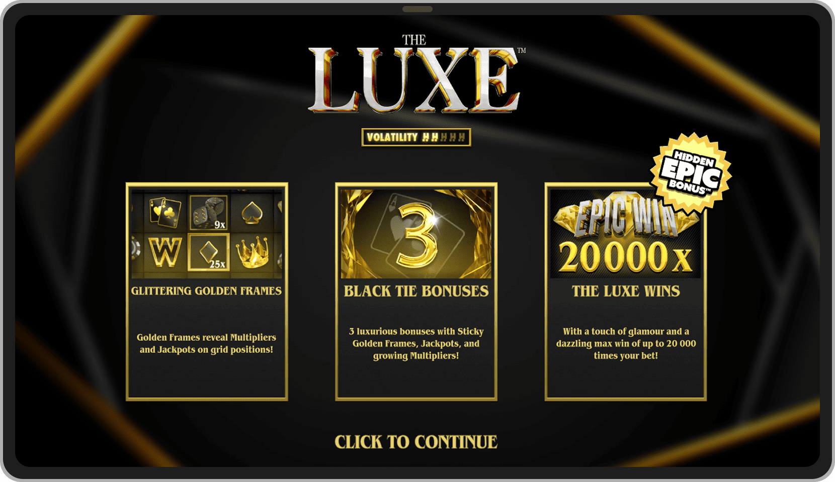 Intro screen