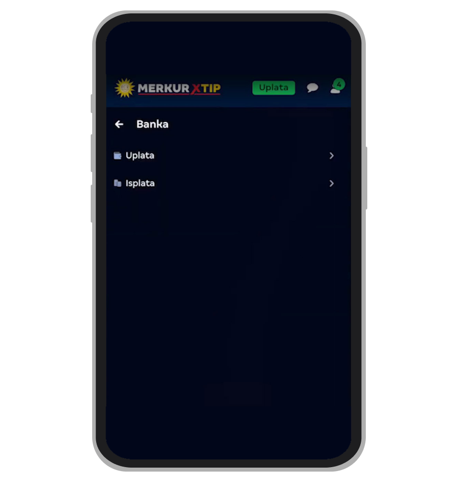 MerkurXtip stranica Uplata/Isplata