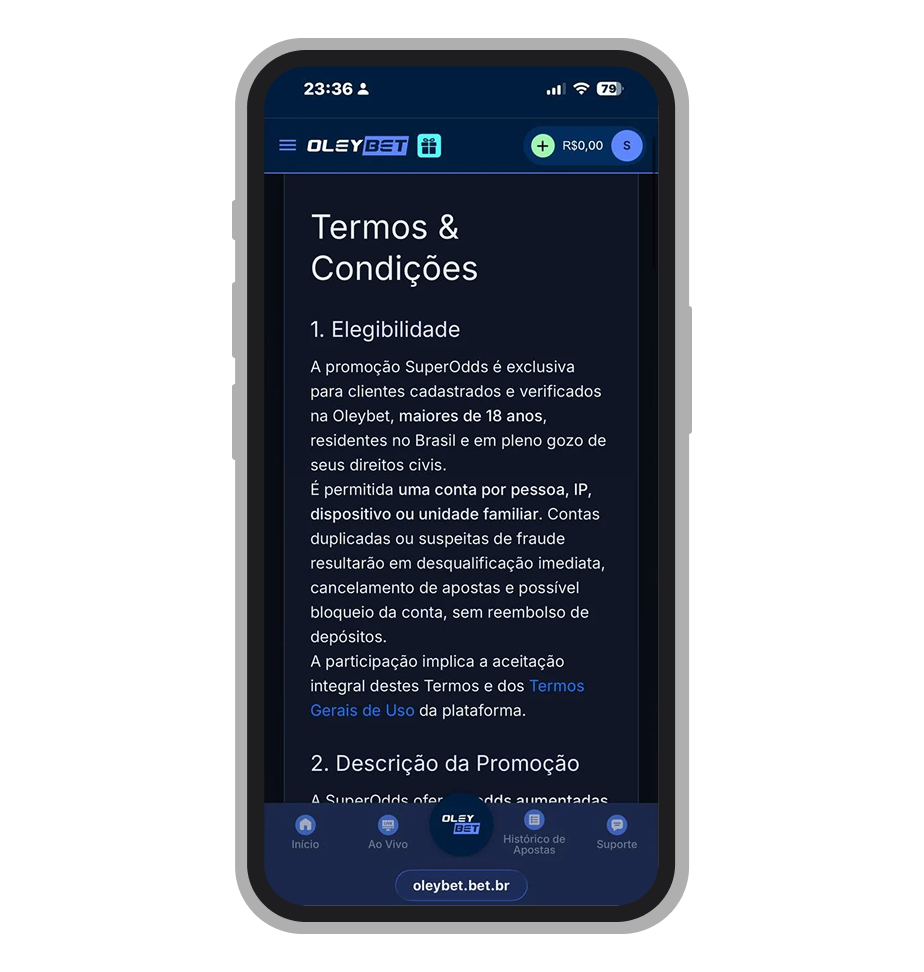 Promoção SuperOdds da OleyBet com cotações aumentadas em eventos de futebol pré-jogo