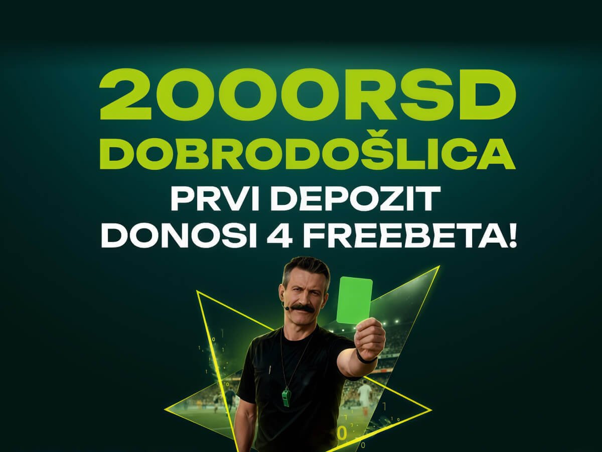 Freebet Vivatbet 2000 RSD.