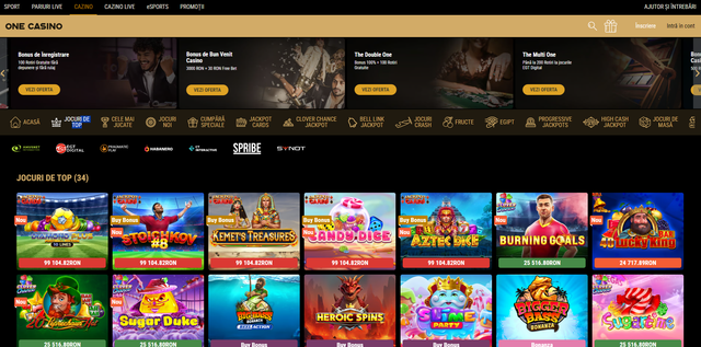 One Casino 🏅 recenzie, bonusuri exclusive, jocuri