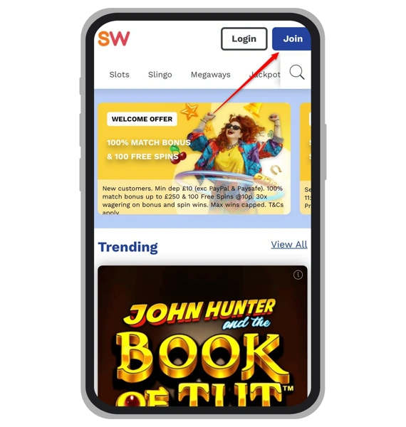 Spin & Win registration: Step 1