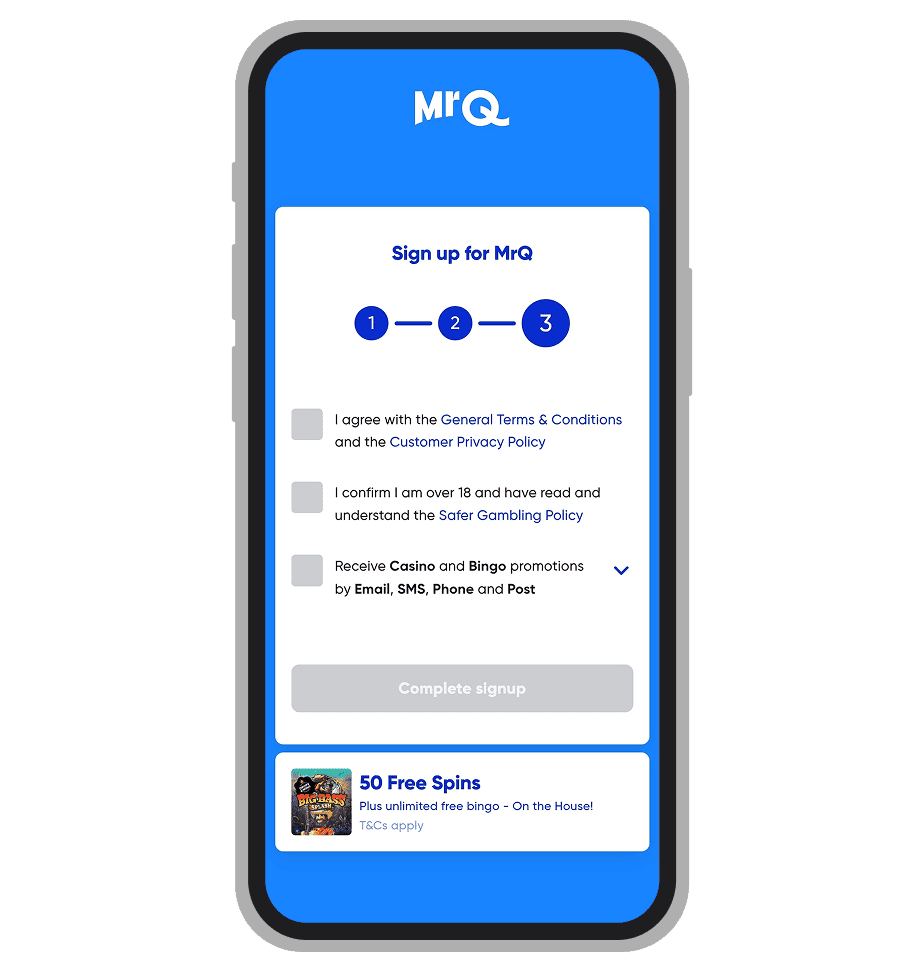 Completing the MRQ Sign-Up