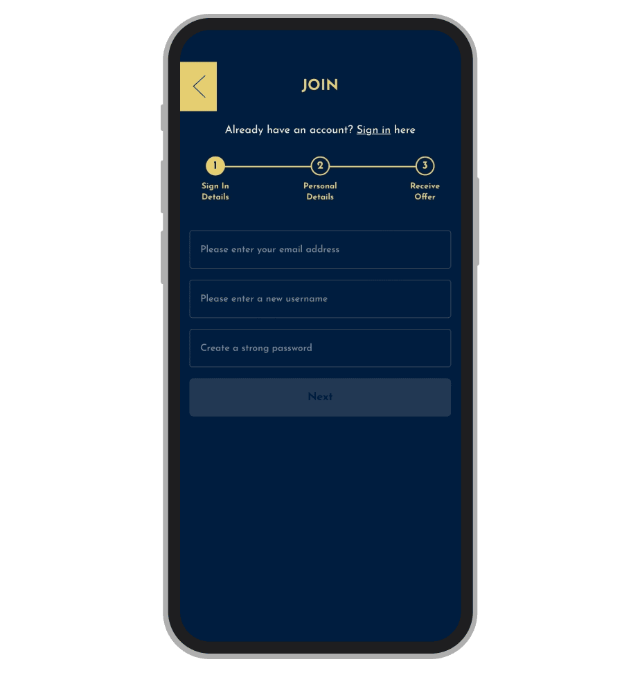 The Vic Registration Step 2