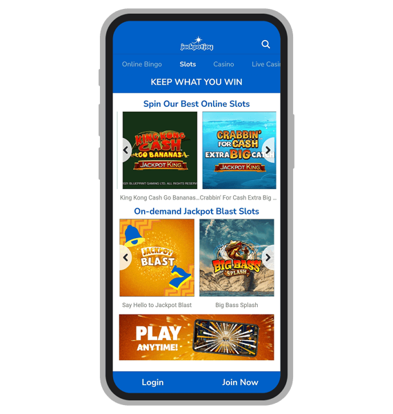 Slot Selection on Jackpotjoy Online Casino