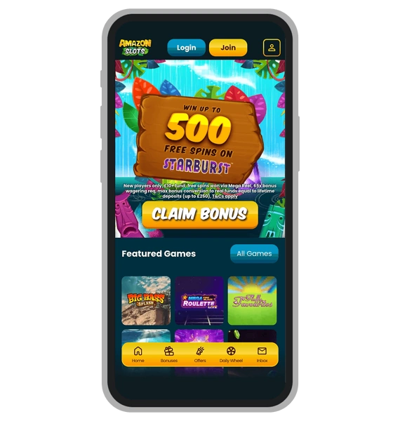 Amazon Slots Home Page