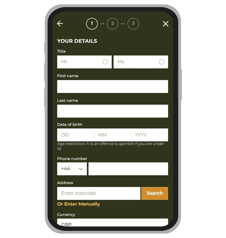 Registration form: page 2