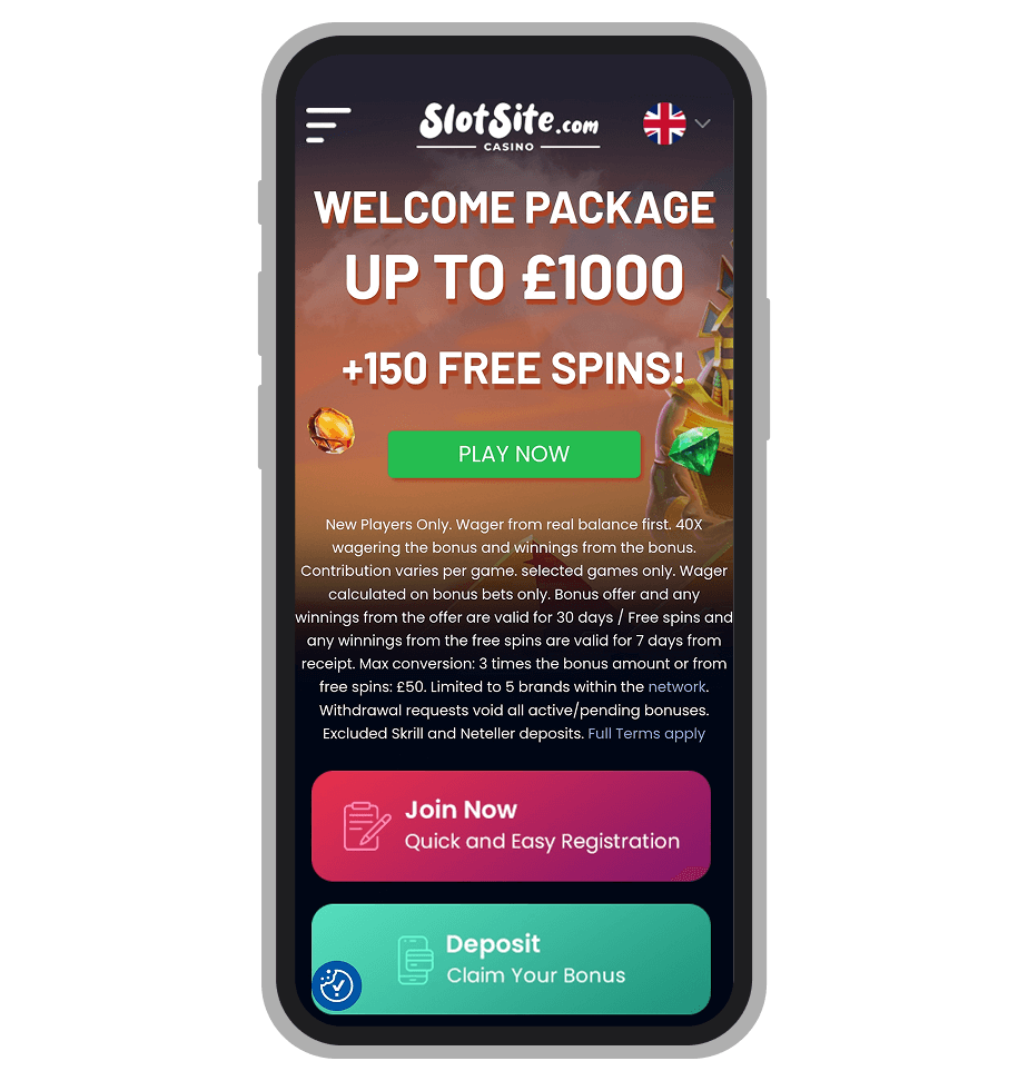 Slotsite Casino Home Page