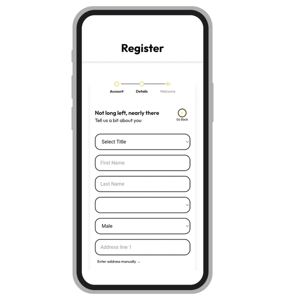 Fortune Mobile Casino Registration: Step 2