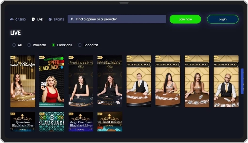 Blackjack at JeffBet