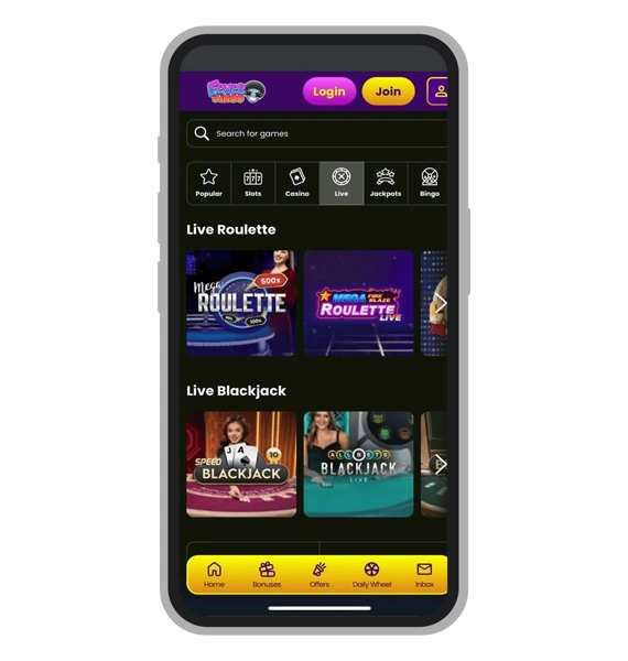 Live Casino at Fever Bingo