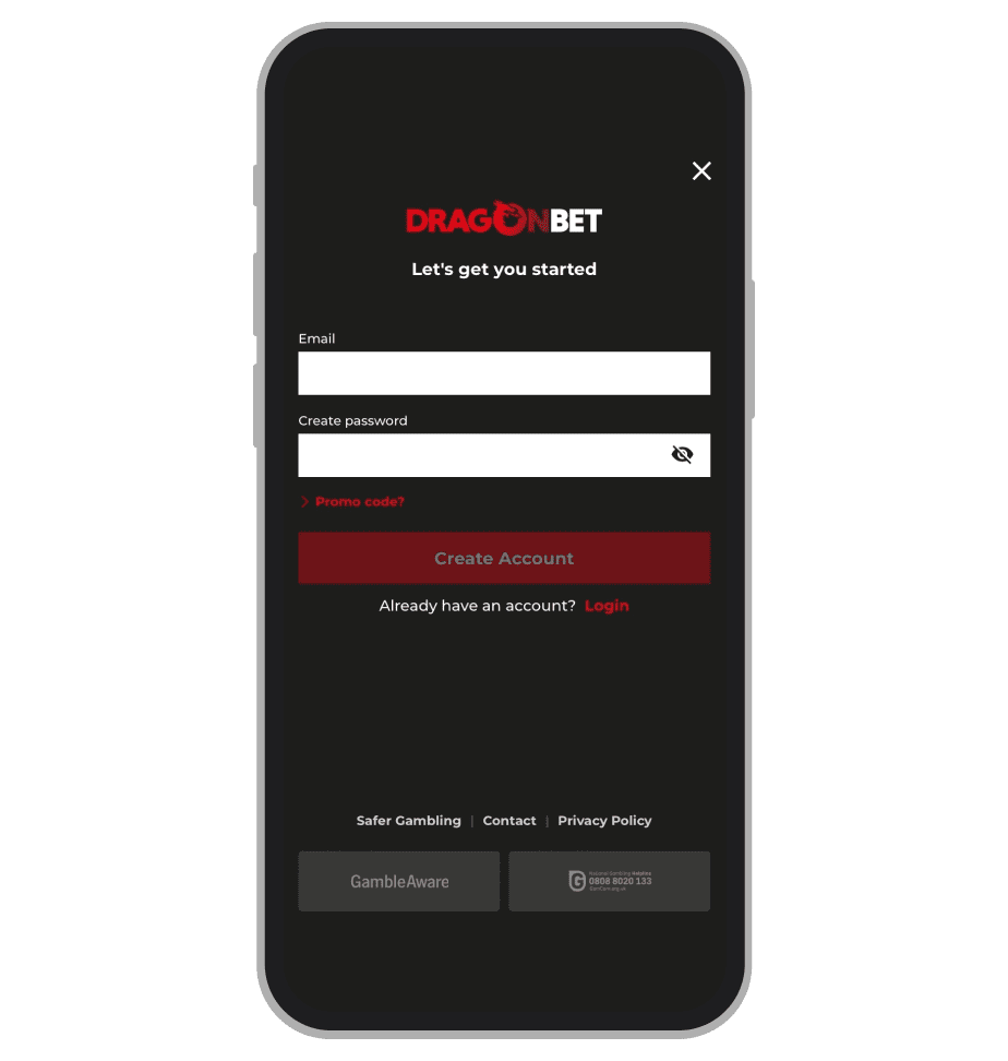 DragonBet Sign-Up Step 2