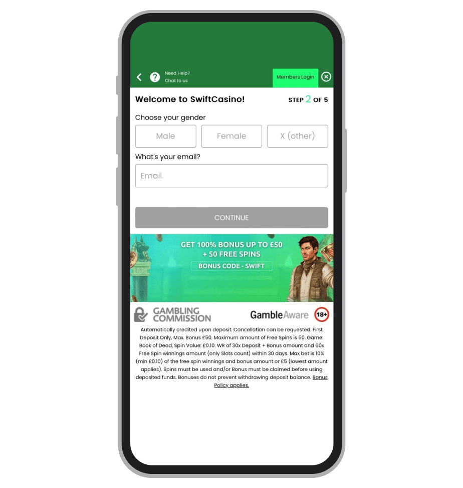 Swift Casino Sign-Up