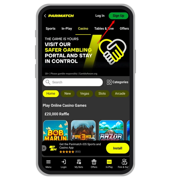 Parimatch registration: Step 1