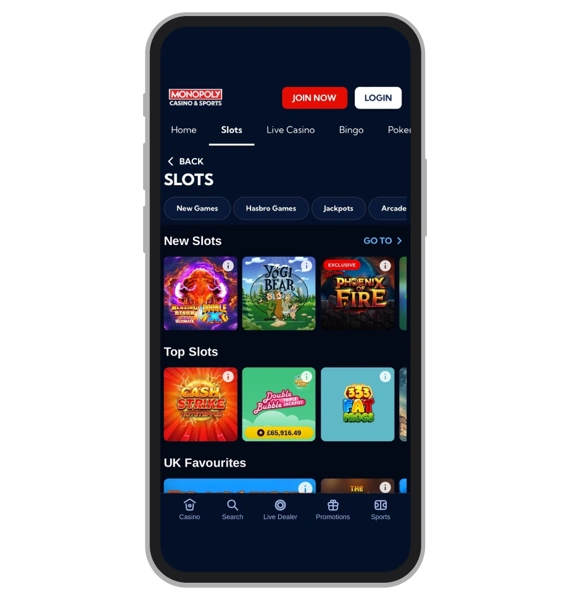 Slots at Monopoly Casino