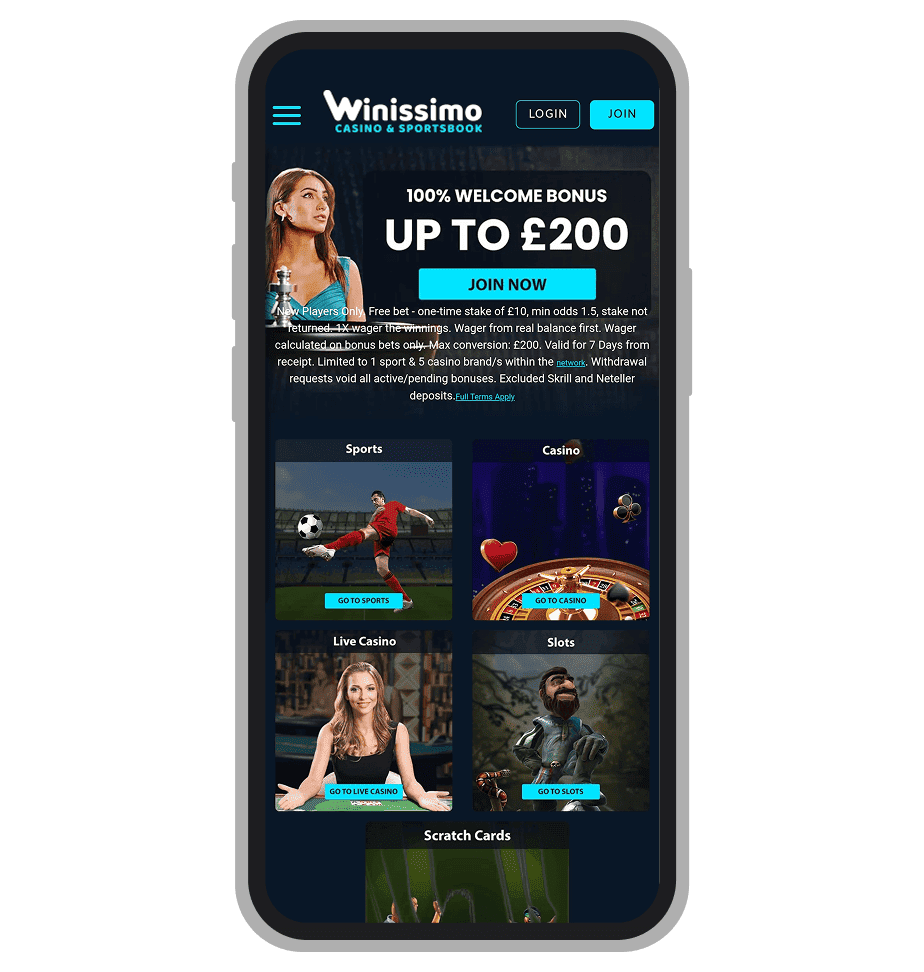 Winissimo Casino Home Page