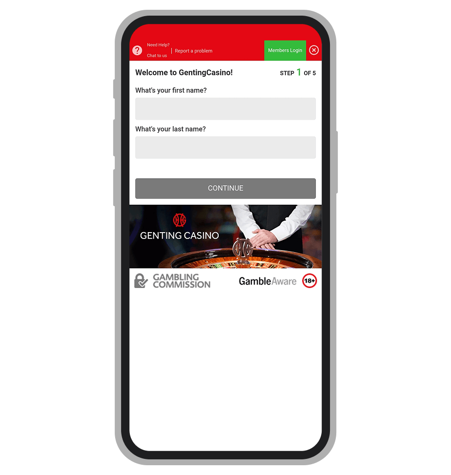 Genting Casino Registration: Step 1