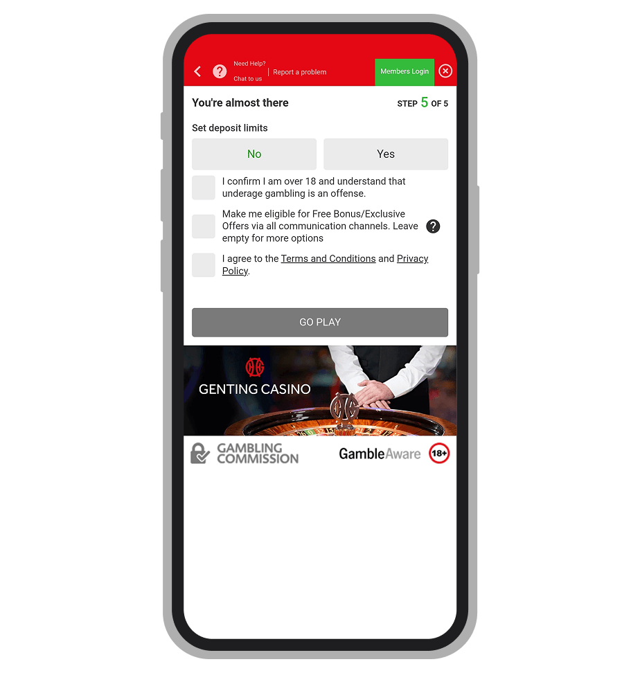 Genting Casino Registration: Step 5