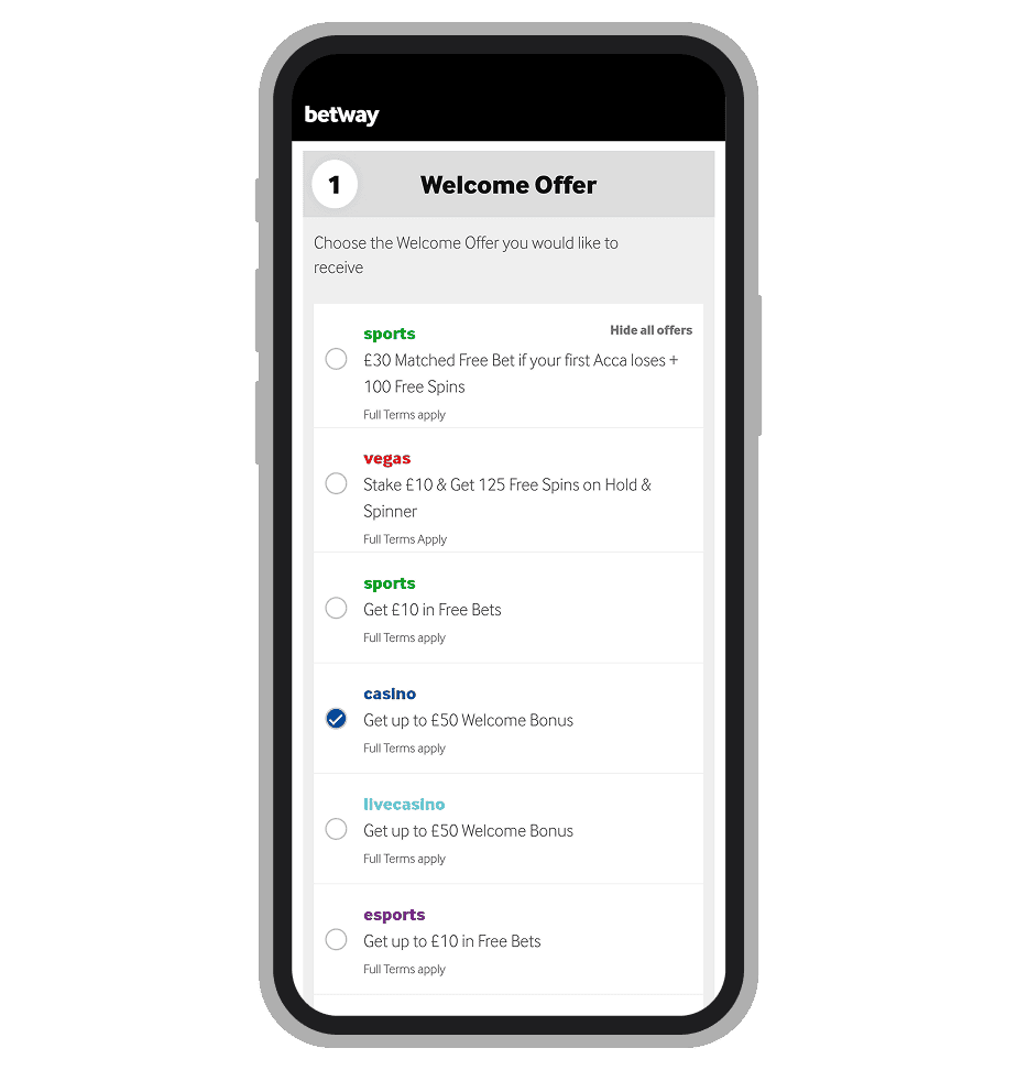Betway Welcome Offers