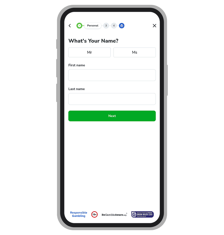 Personal Details for the Jackpotjoy Casino Profile