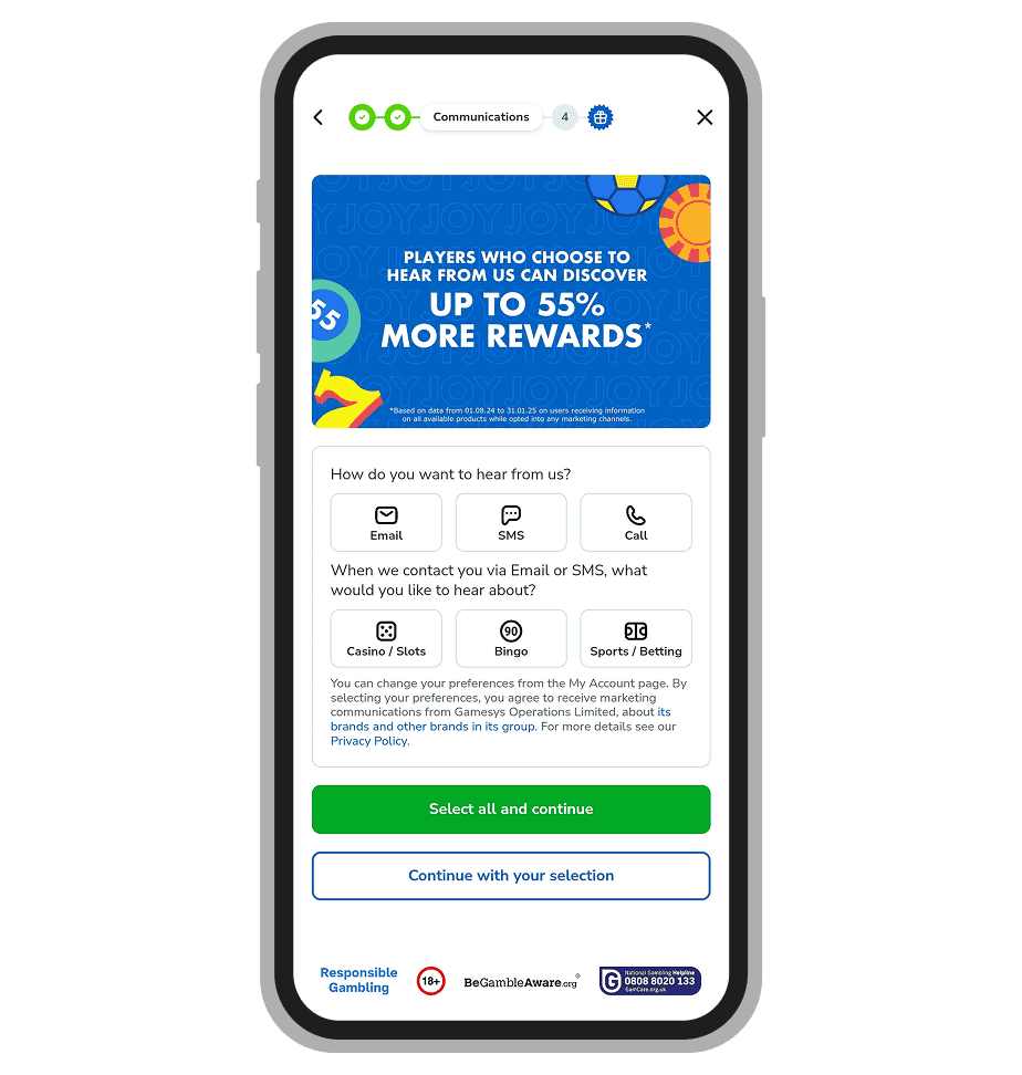 Promotional Notifications from Jackpotjoy