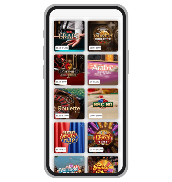 Lucky Pants Casino Live Tables