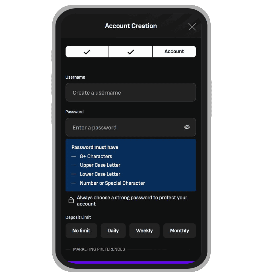 LiveScore Bet registration: Step 4