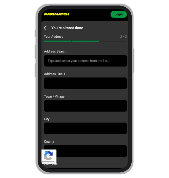Parimatch registration: Step 3