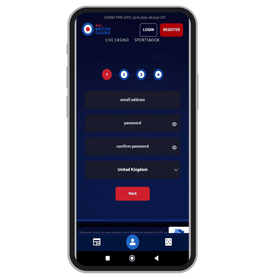 1st stage of registration